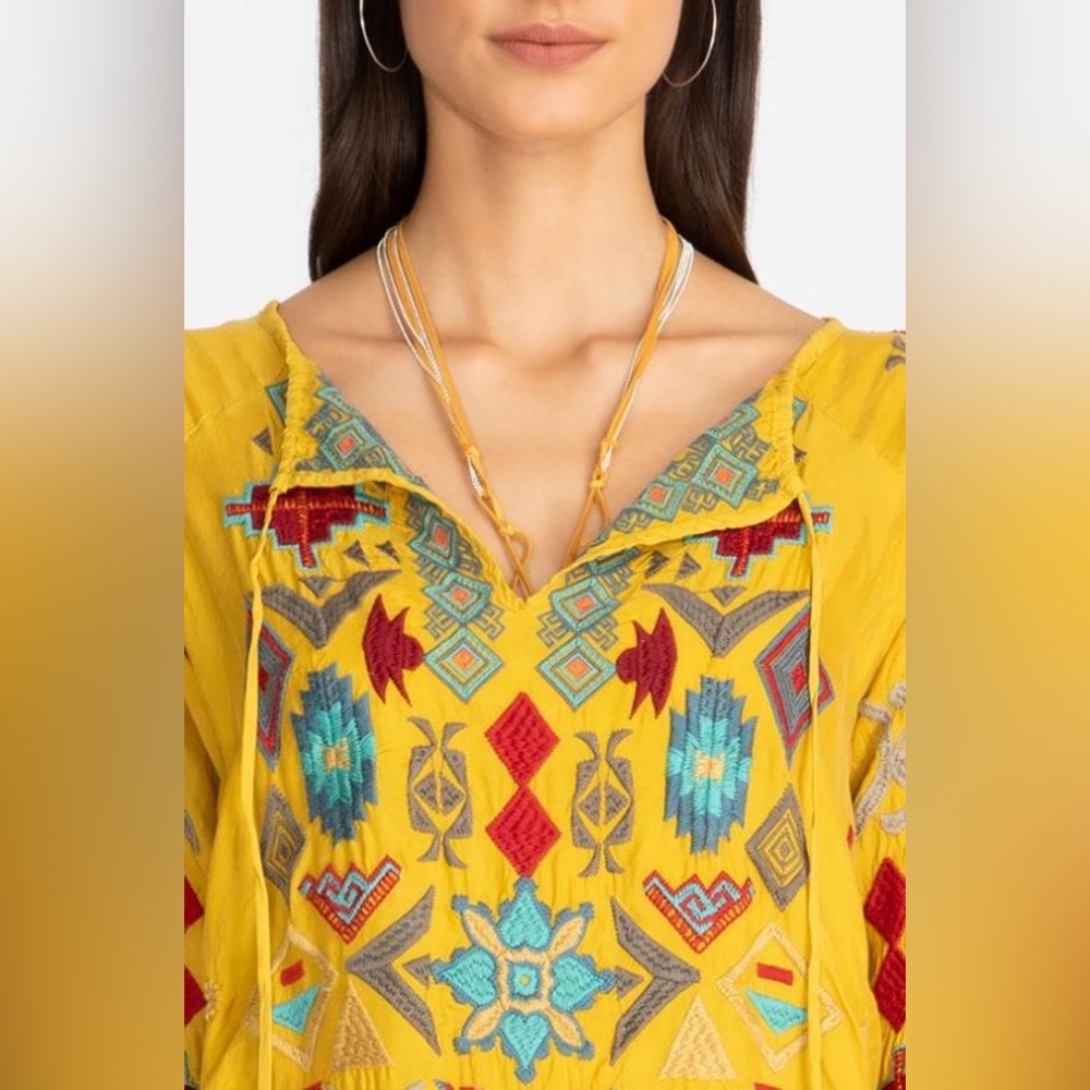 Johnny Was Biya Ziggy cupra blouse - Picture 3 of 6